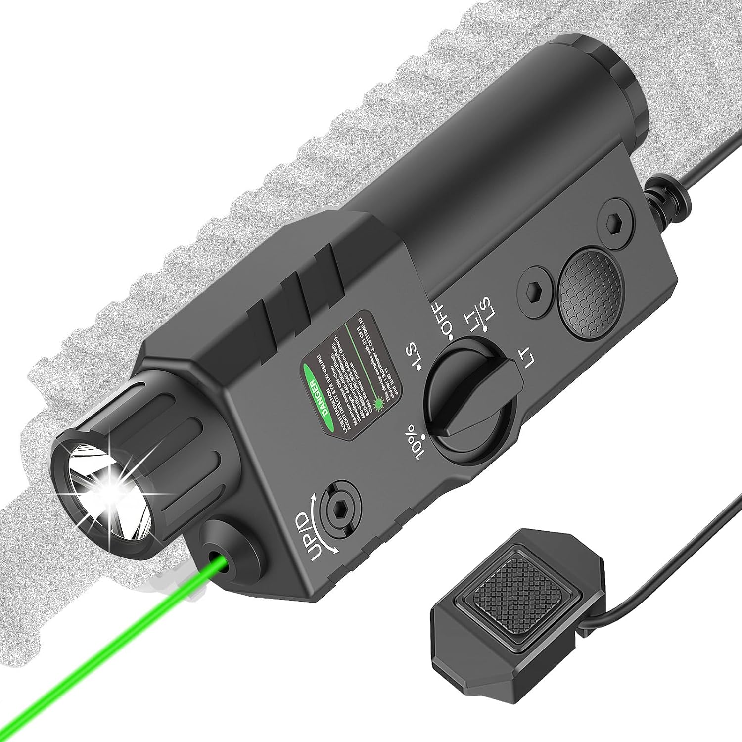 2000 Lumens Green Laser Light Combo for Tactical Use