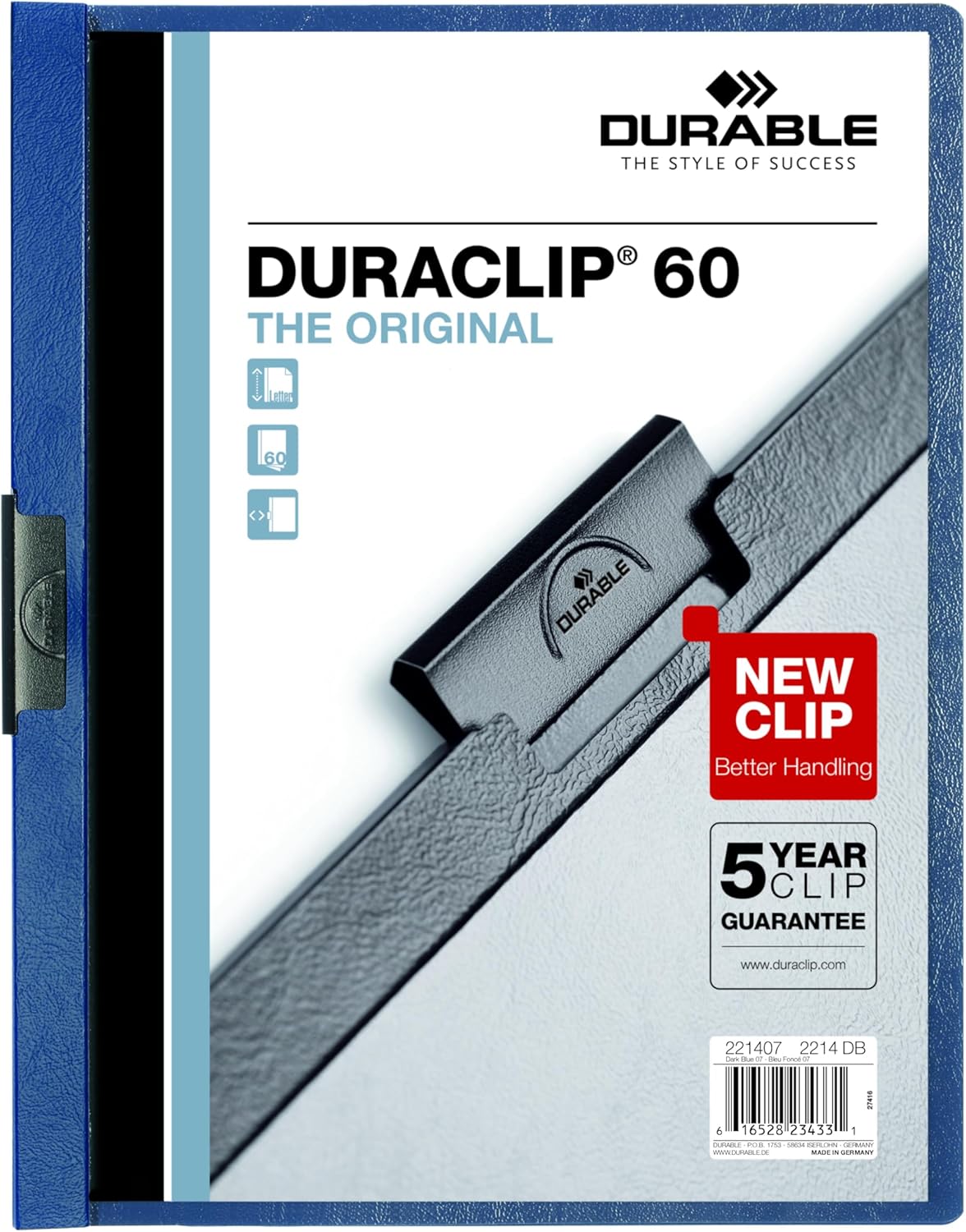 Durable Report Cover with DURACLIP Holds Up to 60 Pages