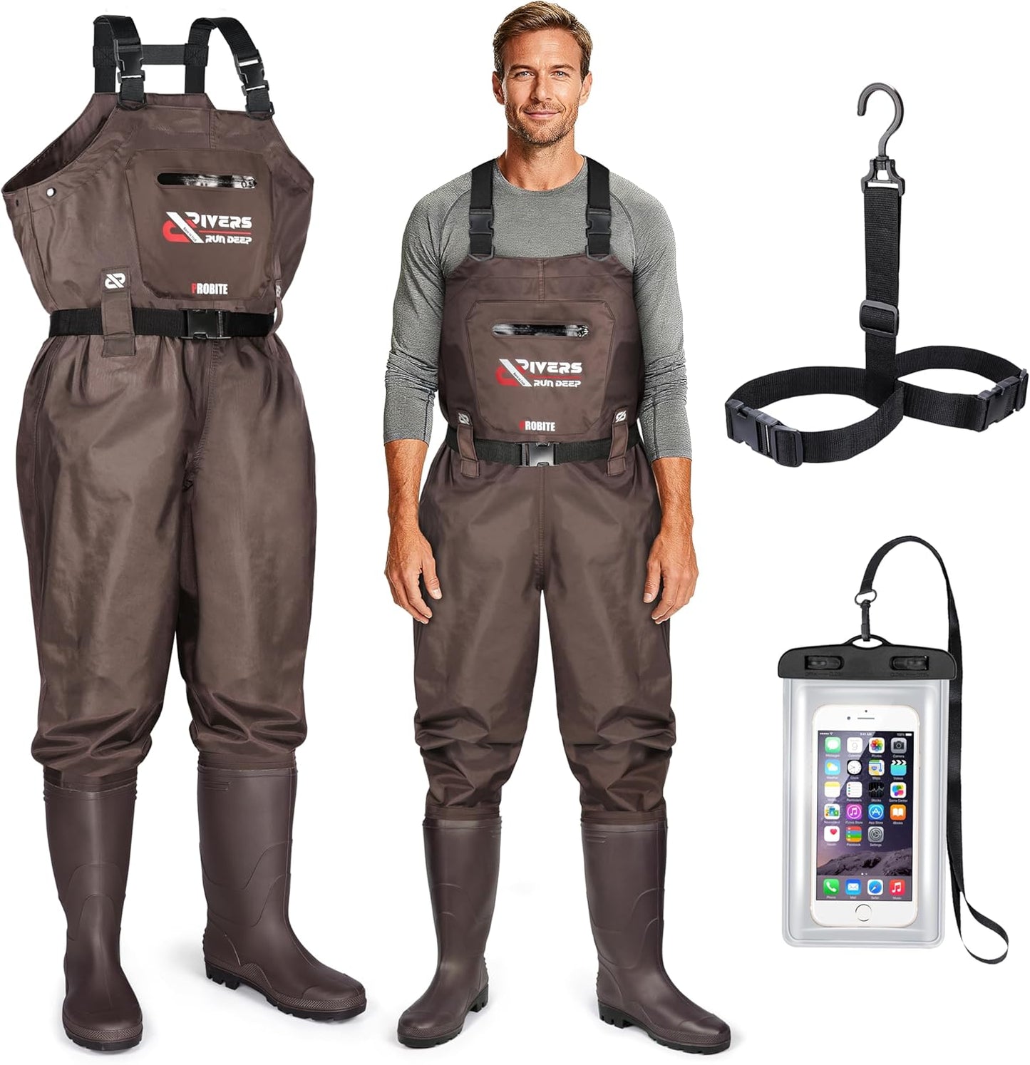 Upgraded 210D Nylon Chest Waders - Waterproof Fishing Gear
