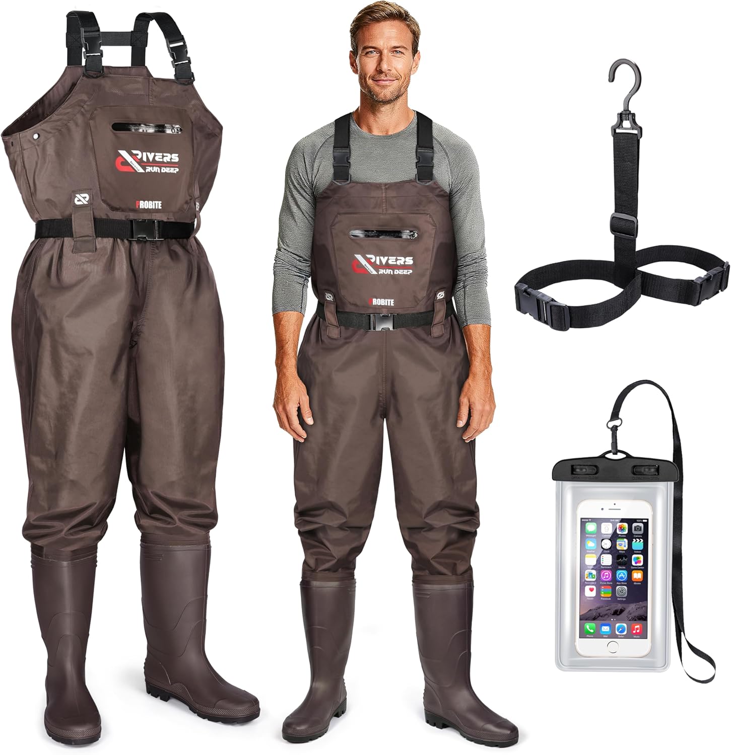 Upgraded 210D Nylon Chest Waders - Waterproof Fishing Gear
