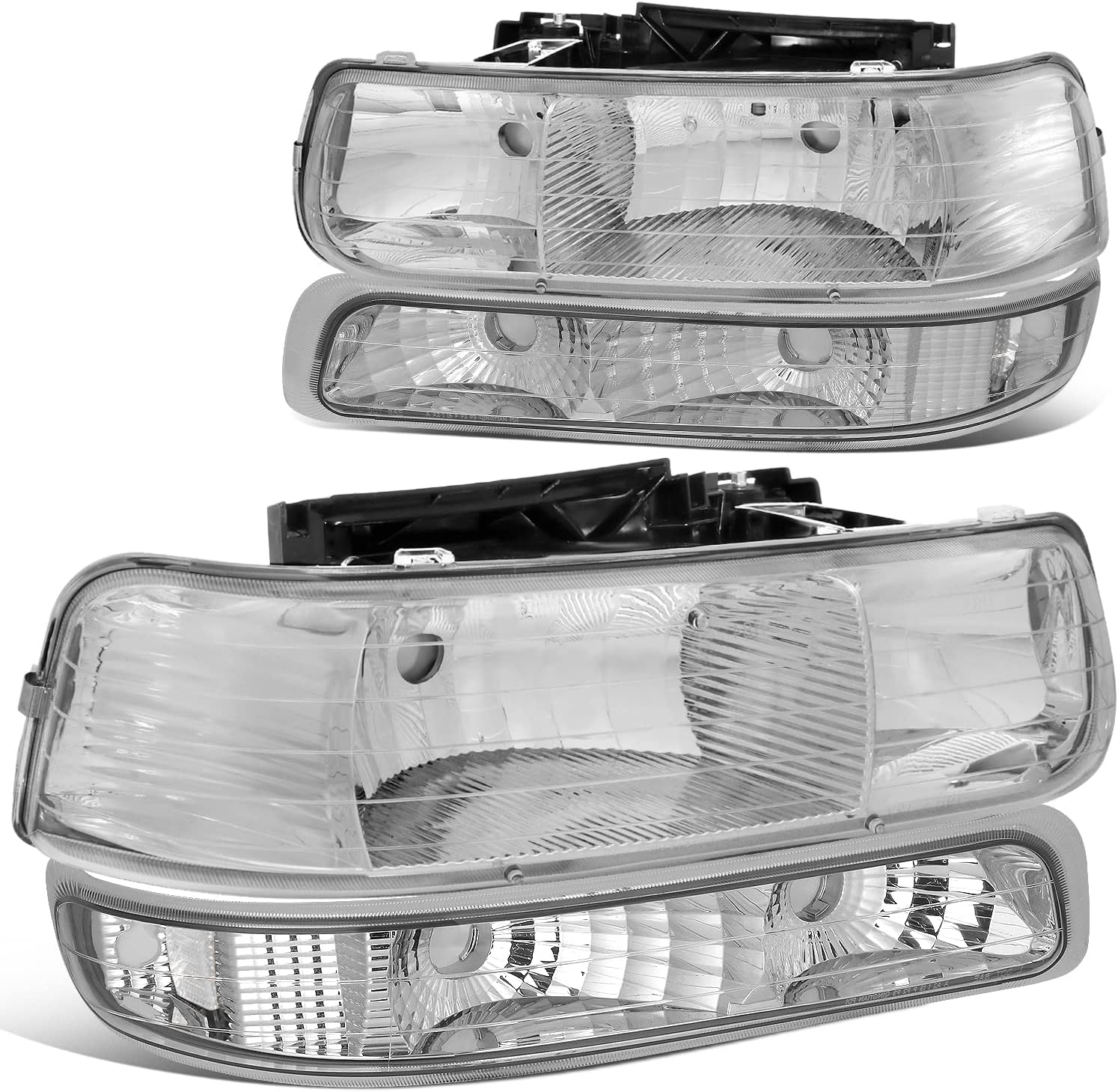 Headlight Assembly Compatible with 99-02 Silverado & 00-06 Tahoe