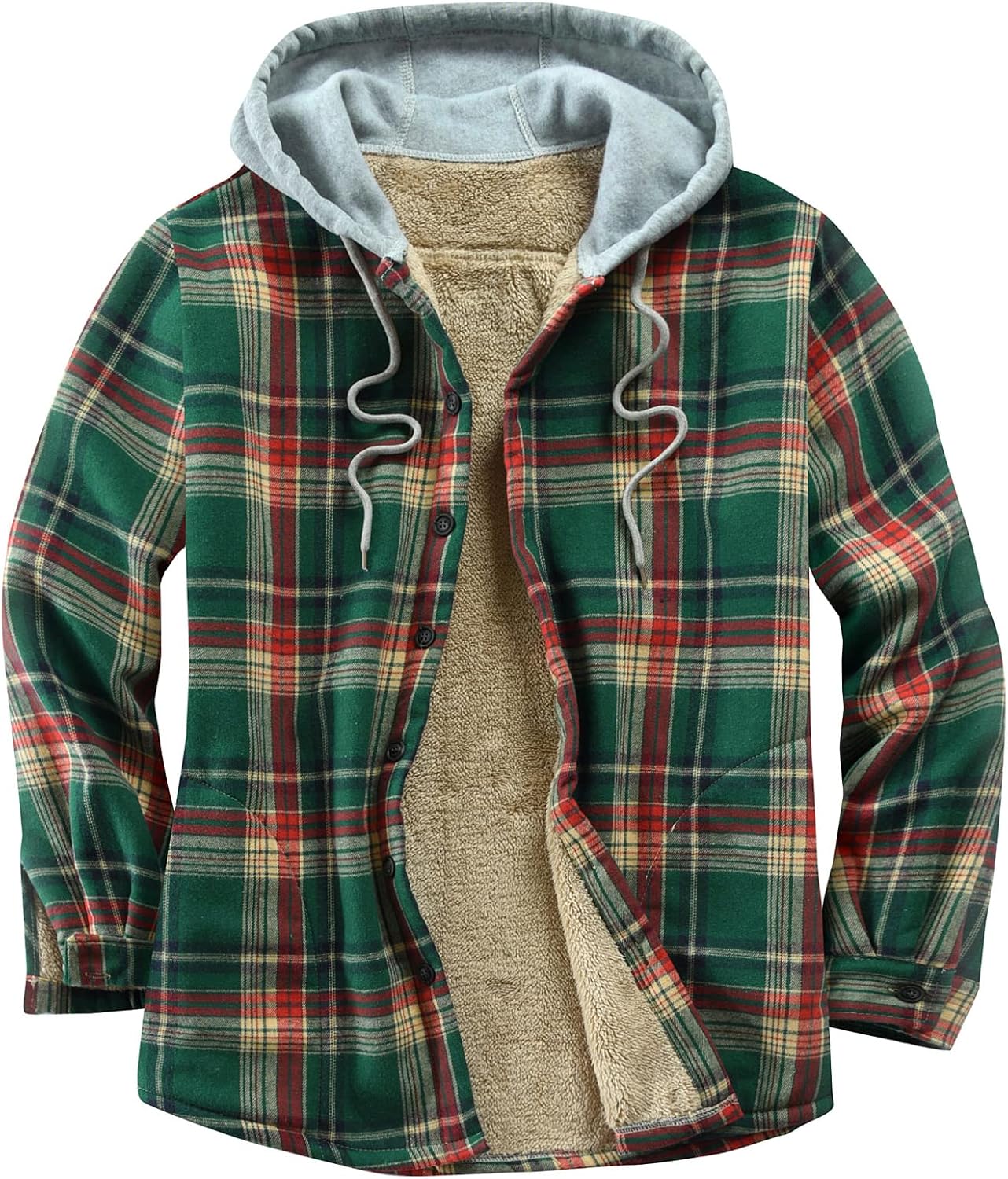 Men's Cotton Plaid Shirts Jacket by Derbars for Comfort