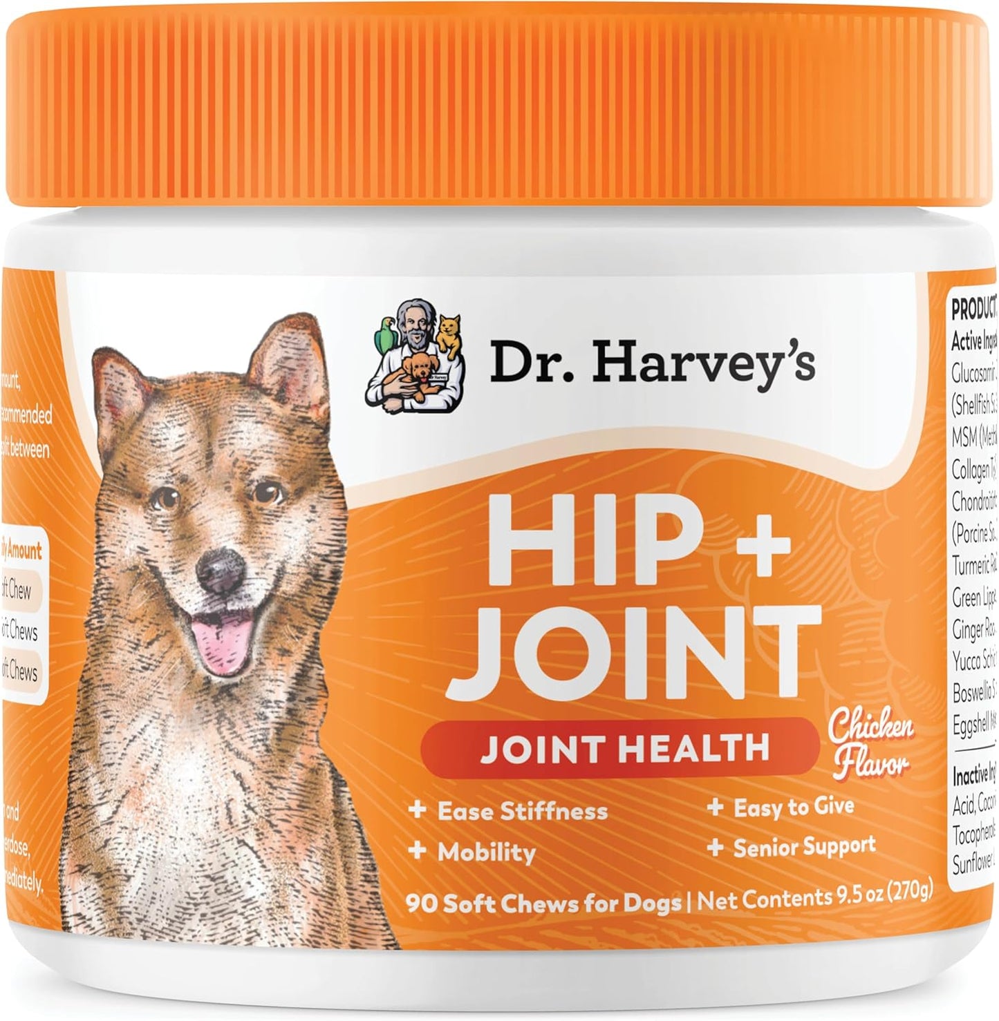 Dr. Harvey's Hip & Joint Soft Chews for Dogs - Mobility Support