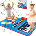 Baby Musical Mat for 1 Year Old - 2 in 1 Piano Drum Play Mat