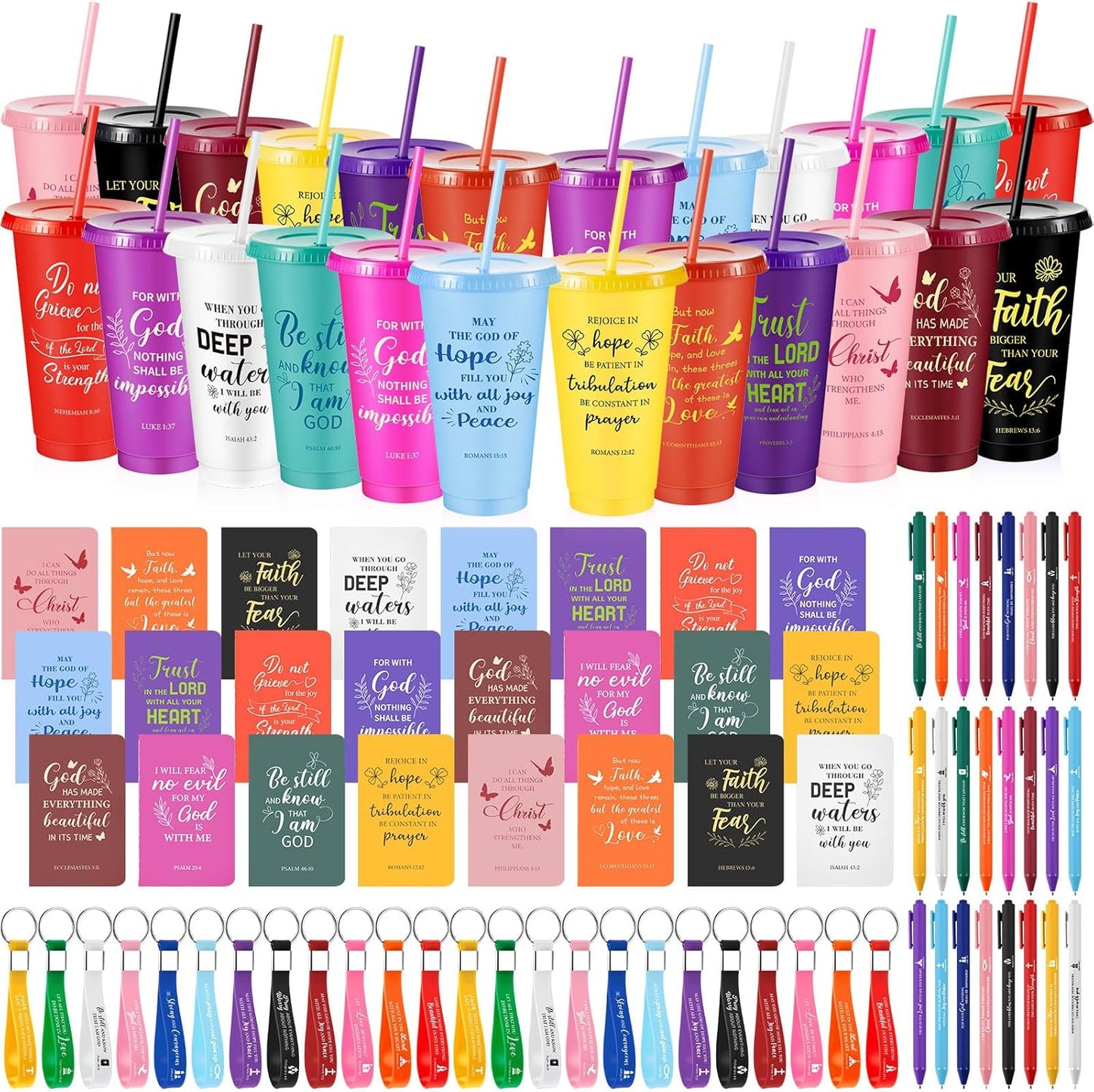 96 Pcs Christian Church Gifts Bulk Set with Inspirational Items