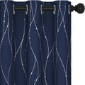 Deconovo Navy Blue Blackout Curtains 42 x 72 in - Thermal Privacy