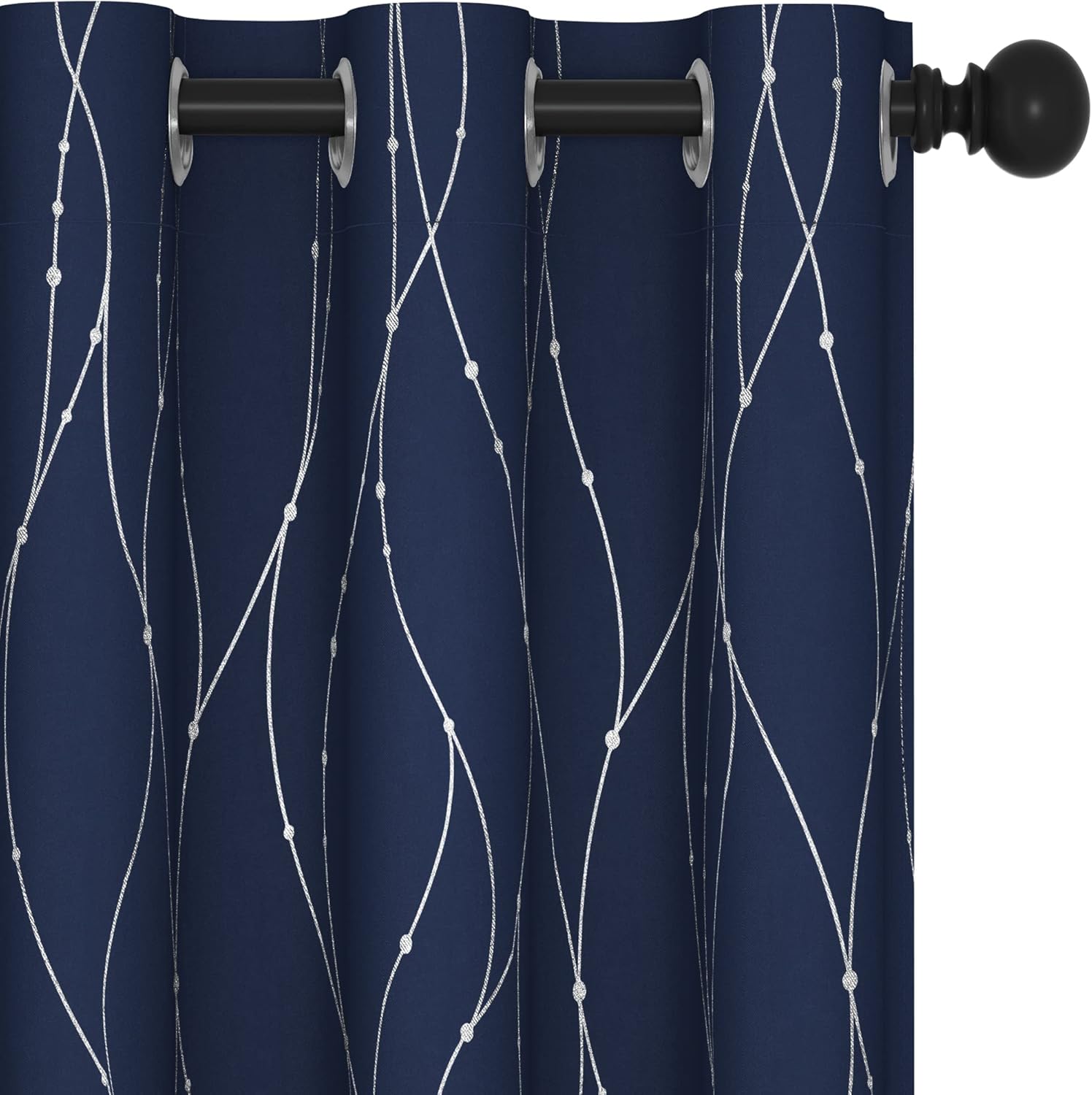 Deconovo Navy Blue Blackout Curtains for Bedroom and Living Room