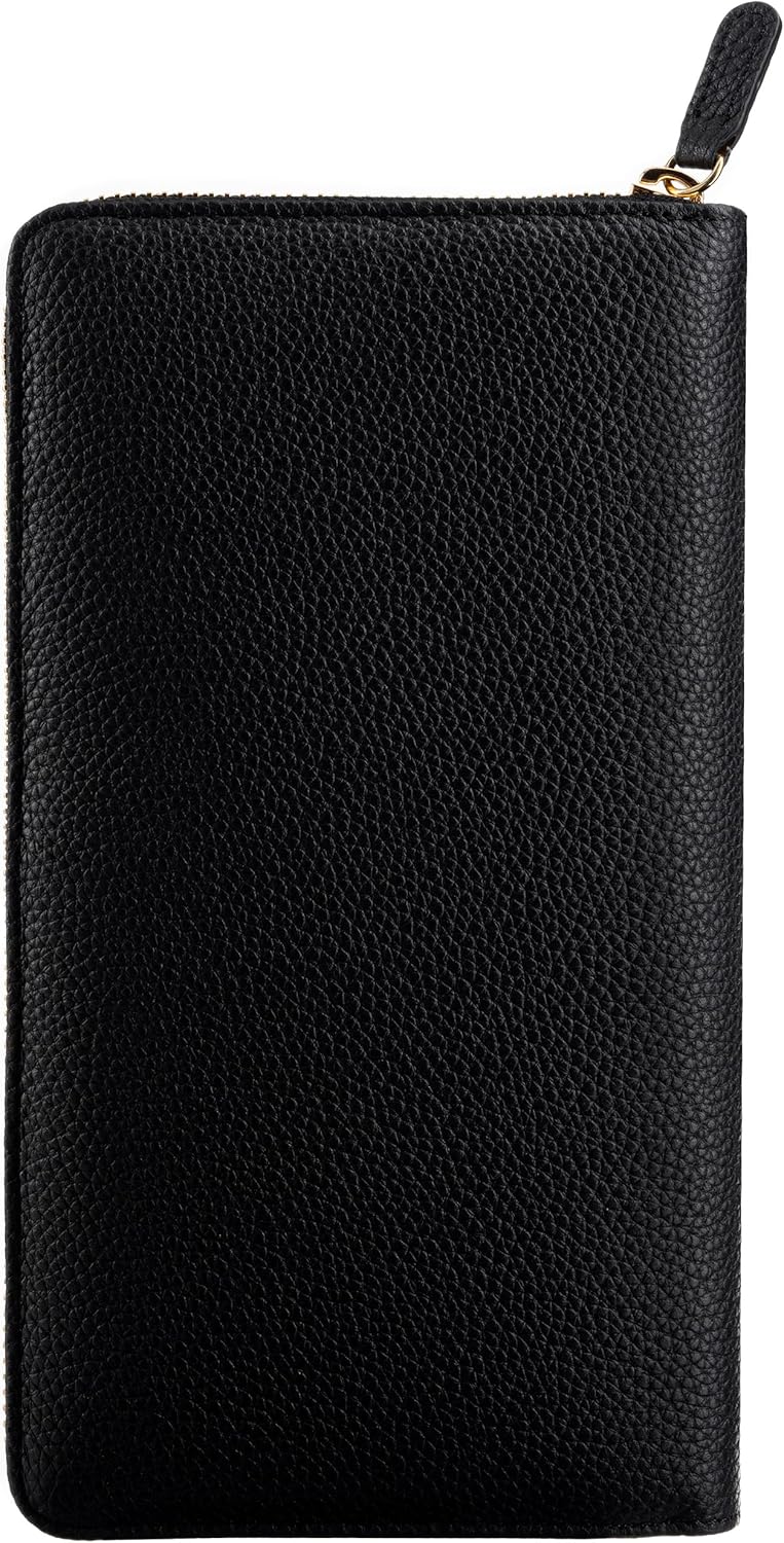 Zipper Leather Cover for Hobonichi Weeks with Pen Loop and Pockets