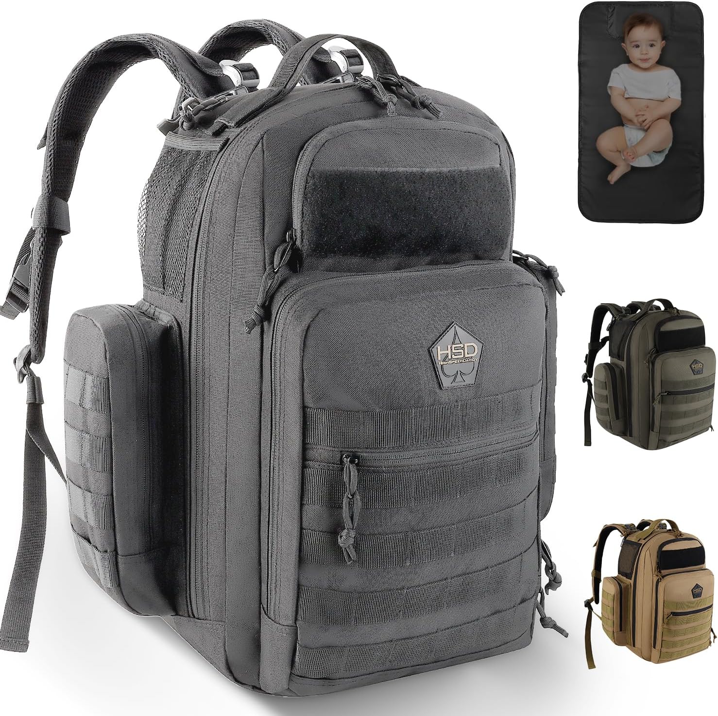 HighSpeedDaddy Baby Diaper Backpack - Military-Grade & Waterproof