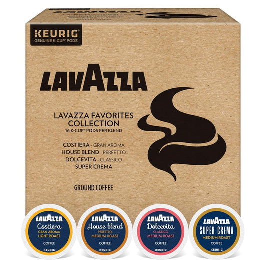 Lavazza Favorites Variety Pack - 64 Light & Medium Roast K-Cups