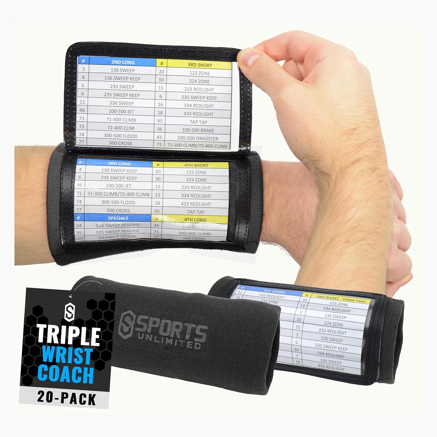 Youth Triple Wrist Coach for Football and Baseball Plays