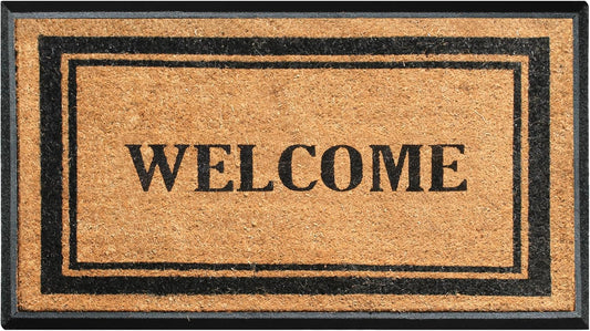 Natural Coir & Rubber Door Mat for Heavy Duty Outdoor Use