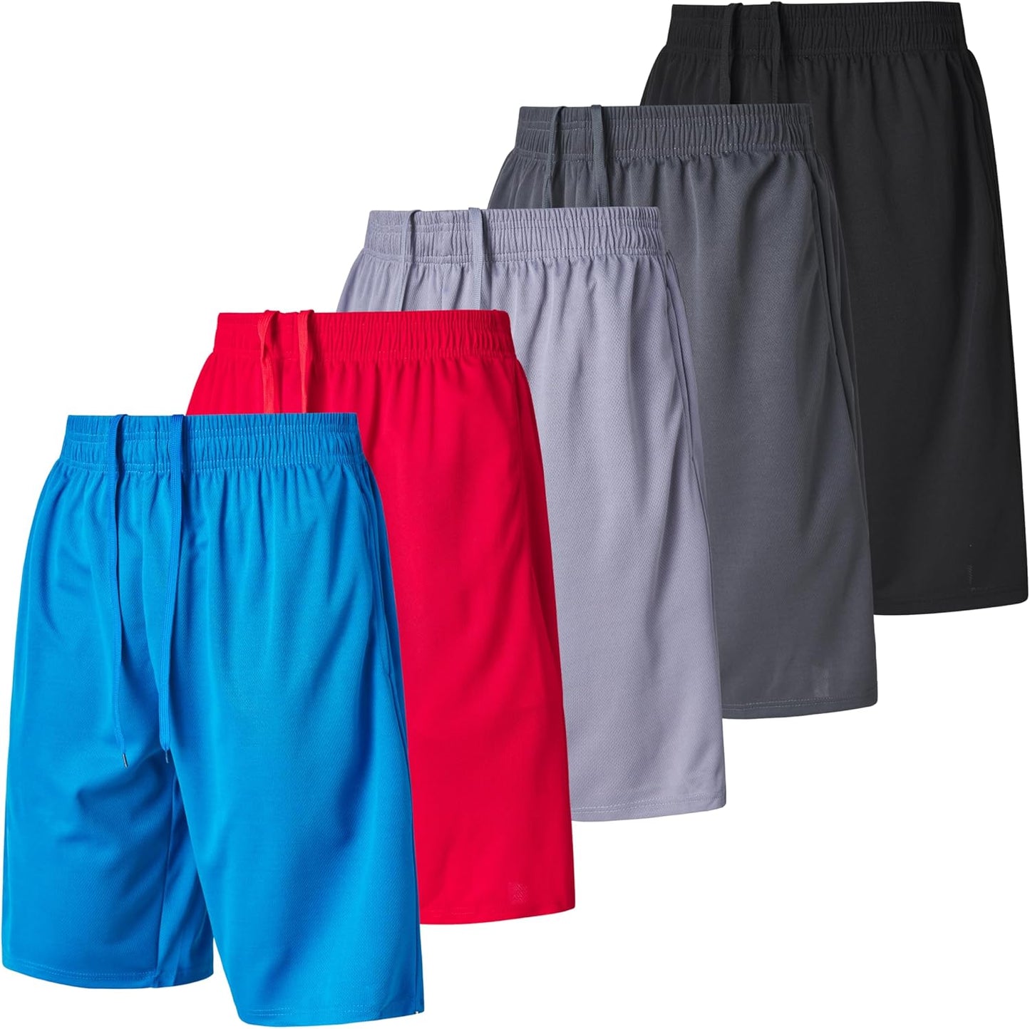 Ultra Performance 5 Pack Mens Athletic Gym Shorts for Workouts