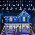 Christmas Snowflake Icicle Lights 13ft 192LED - Connectable Outdoor
