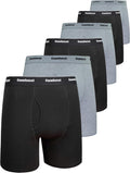 Men's 6-Pack Boxer Briefs - Soft Breathable Fit with Open Fly