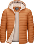 TACVASEN Men's Puffer Jacket Hooded Sherpa Lined - Warm Winter Coat