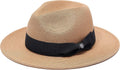 Pineapple&Star Sun Straw Fedora Beach Hat UPF50 (Style XGZZ)