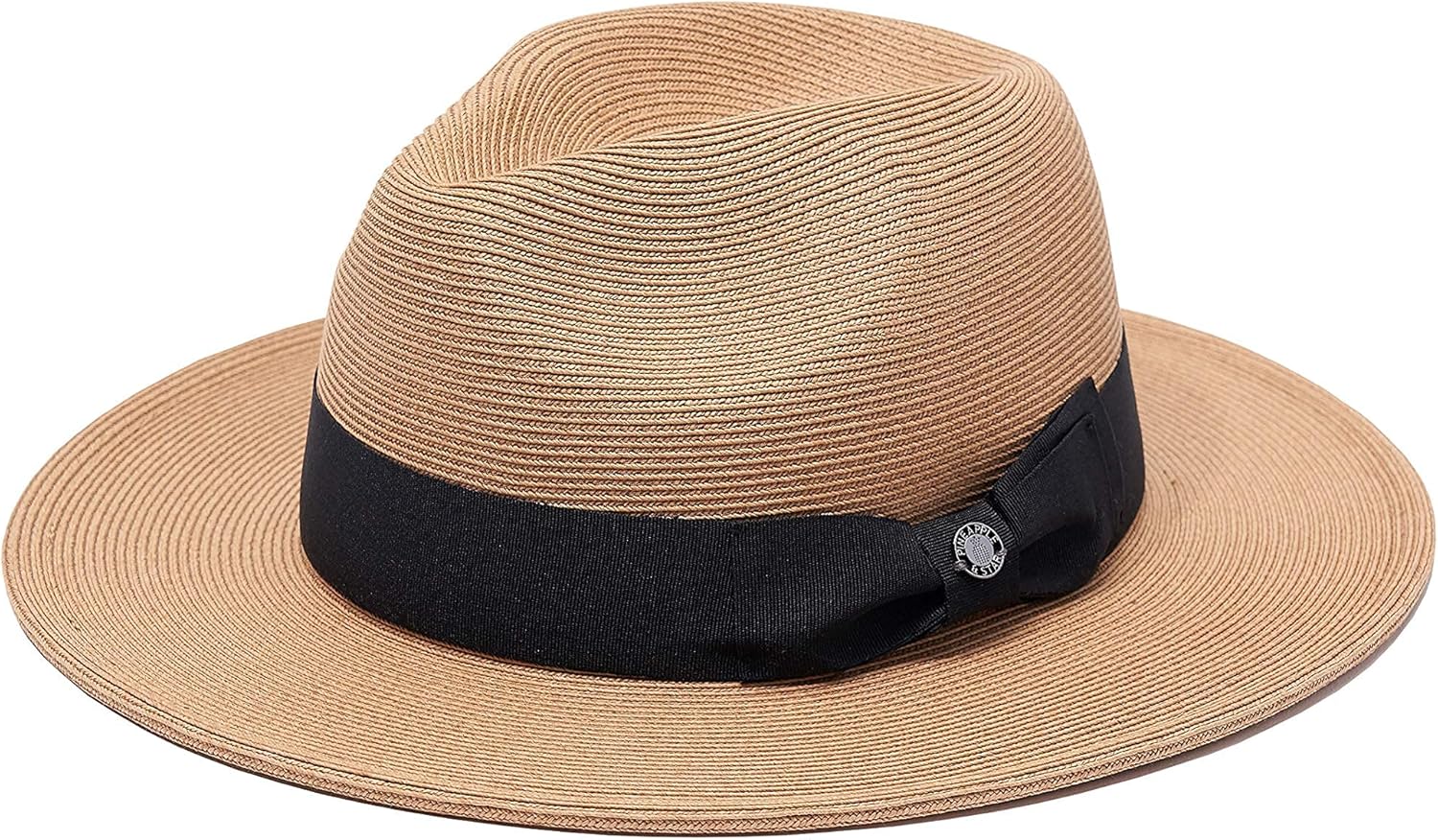 Pineapple&Star Sun Straw Fedora Beach Hat with UPF 50+ Protection
