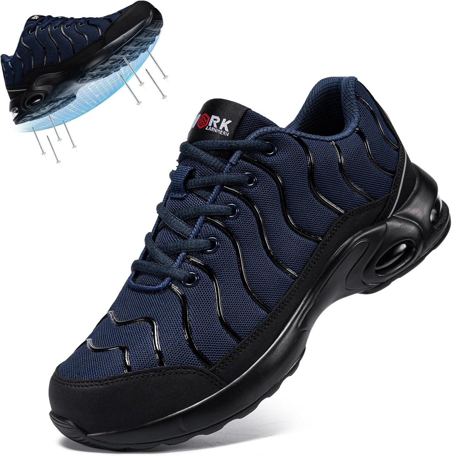 LARNMERN Steel Toe Shoes for Men Women Lightweight Safety Sneakers