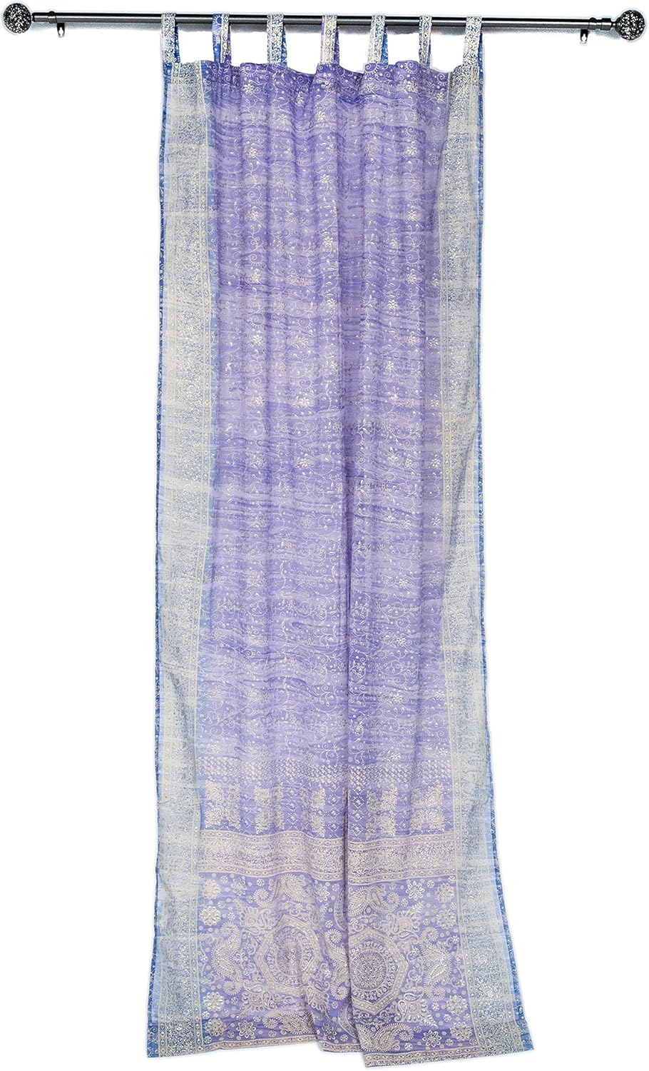 Light-Filtering Sari Colorful Curtains for Boho Decor Lovers