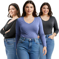 Emmalise Women's Vneck Long Sleeve Tee for Comfort and Style