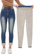 Yehopere Women's Warm Fleece Lined Jeans Ideal for Cold Seasons