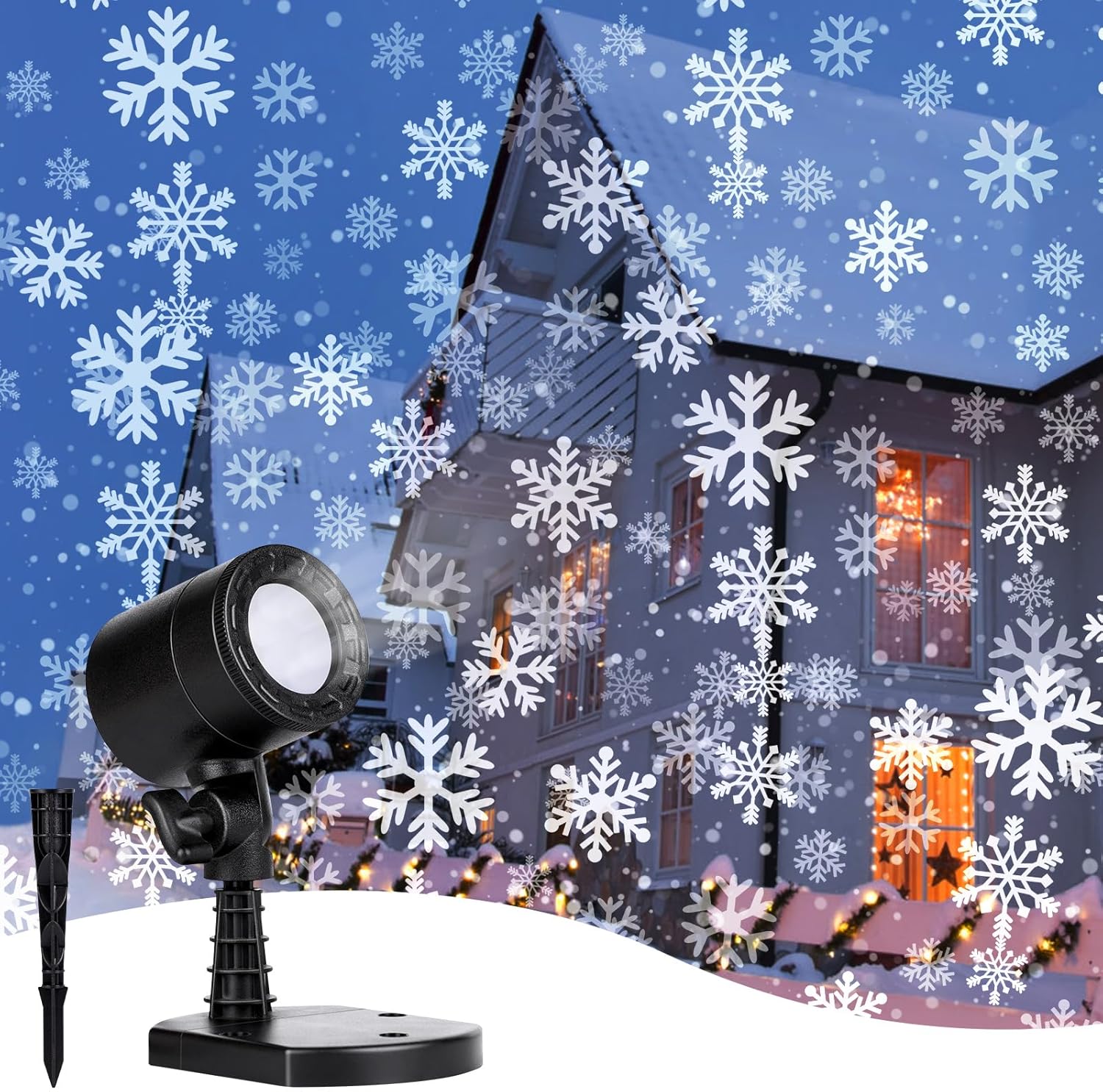 Snowfall Christmas Light Projector by Brightown