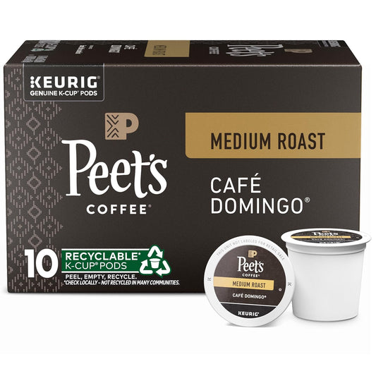 Peet's Cafe Domingo Medium Roast K-Cup Pods - Bold Flavor!