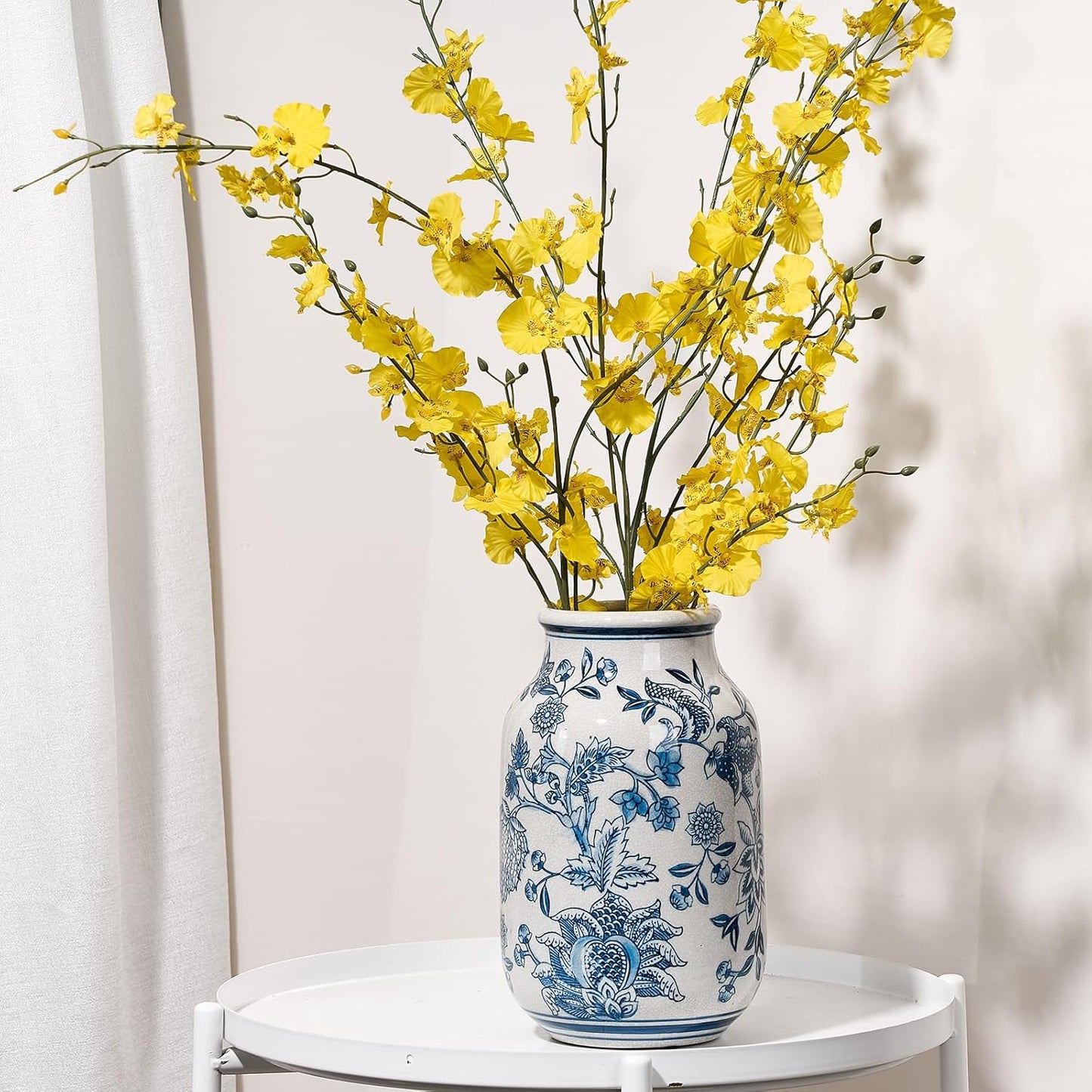 Vintage Blue and White Ceramic Vase for Elegant Home Decor
