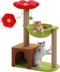 Flower Cat Tree with Sisal Scratching Posts - Stable 35in Cat Tower