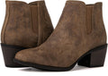 Women's Vegan Cowgirl Boots Short Ankle Pull On - Low Heel