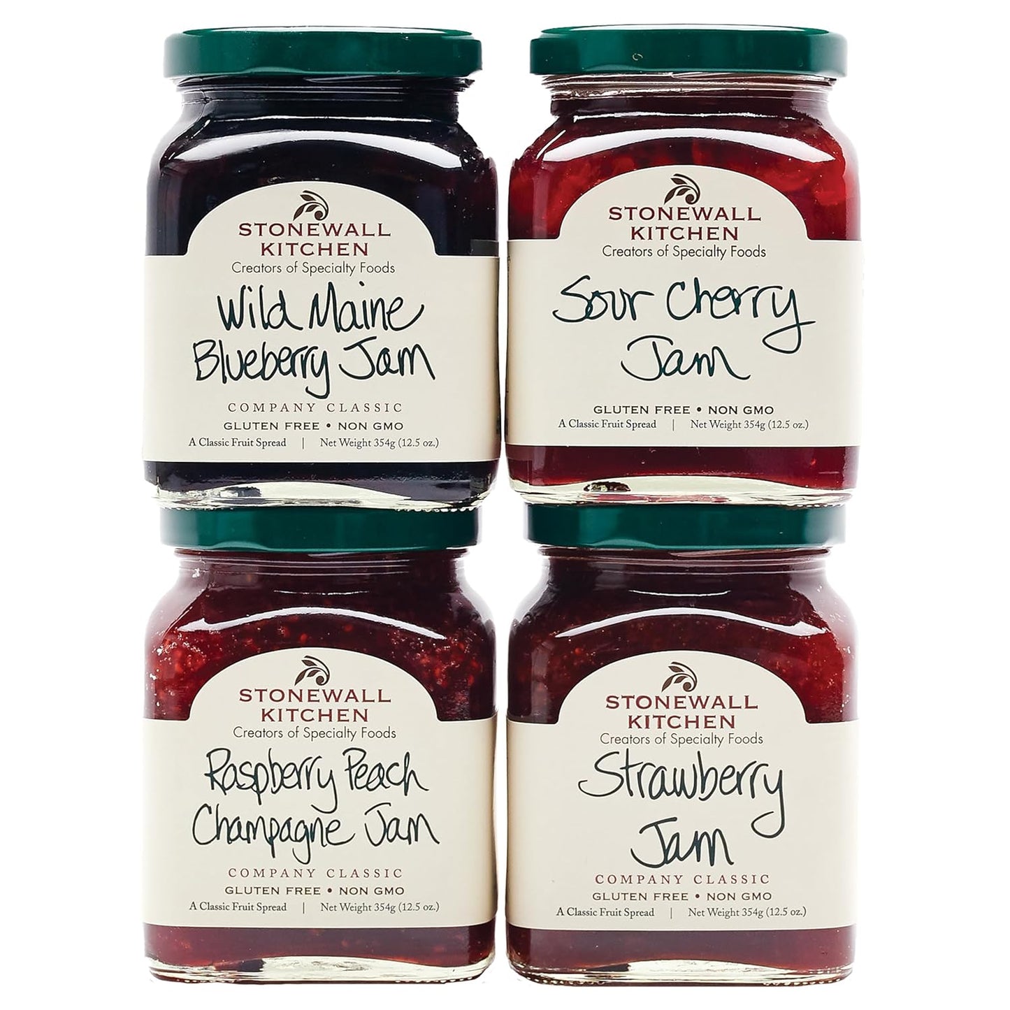 Stonewall Kitchen Jam Collection 4-Piece Gift Set for Foodies