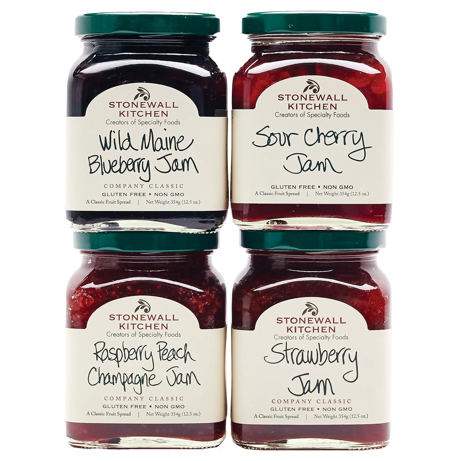 Stonewall Kitchen Jam Collection 4-Piece Gift Set for Foodies