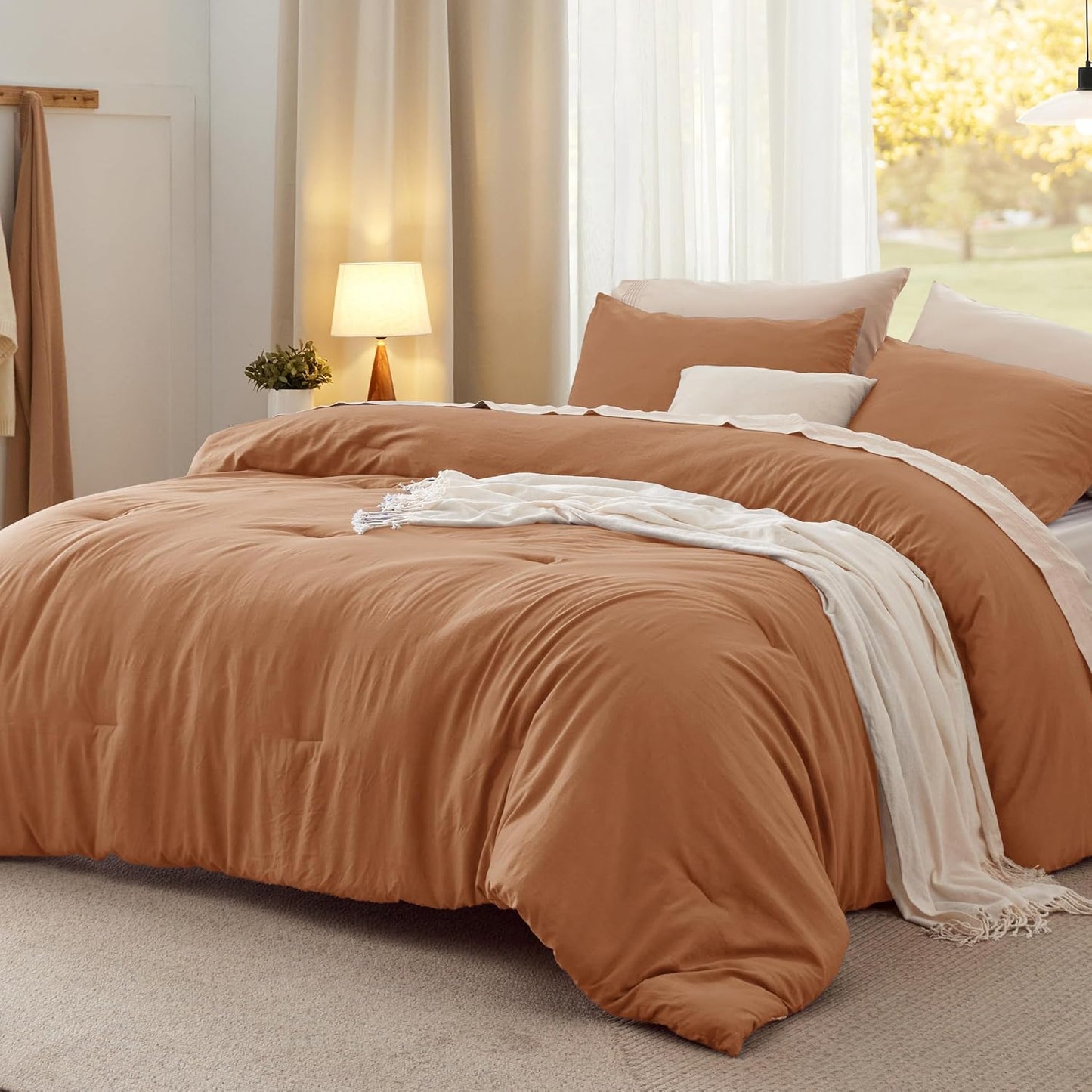 Bedsure Full Size Comforter Set for All Seasons, Soft & Cozy
