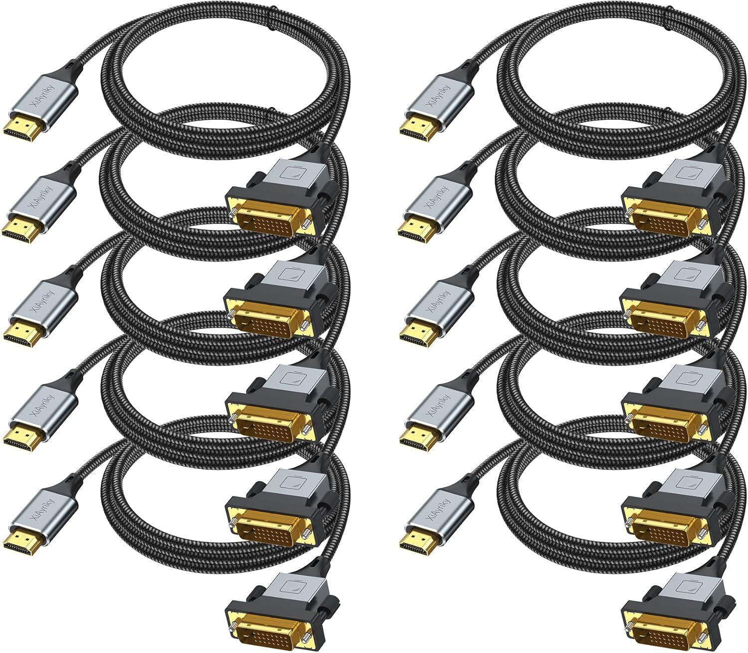 HDMI to DVI Adapter Cable 10-Pack for 1080P Video Quality