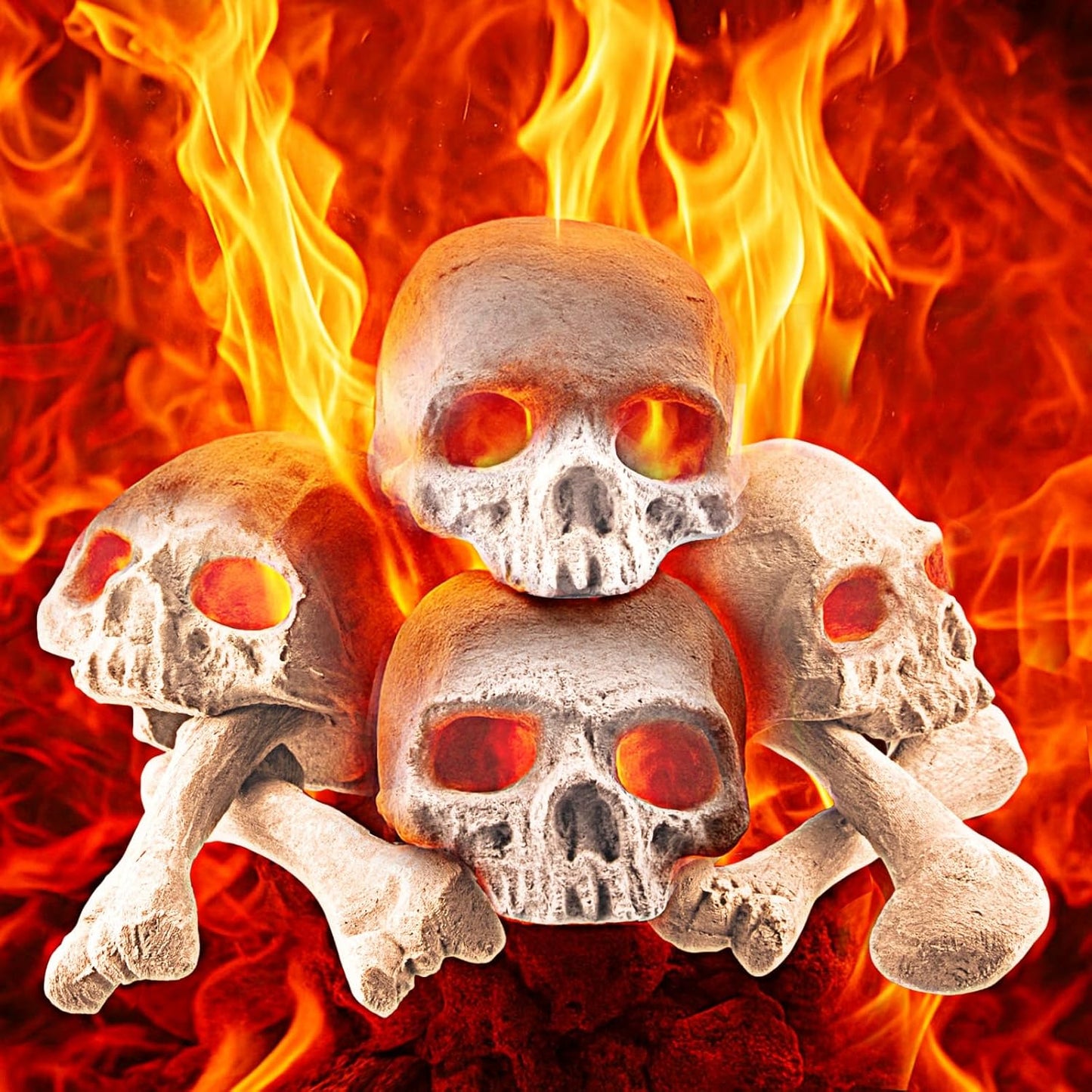 Fire Pit Skulls and Bones for Halloween Decor and Fun Gatherings