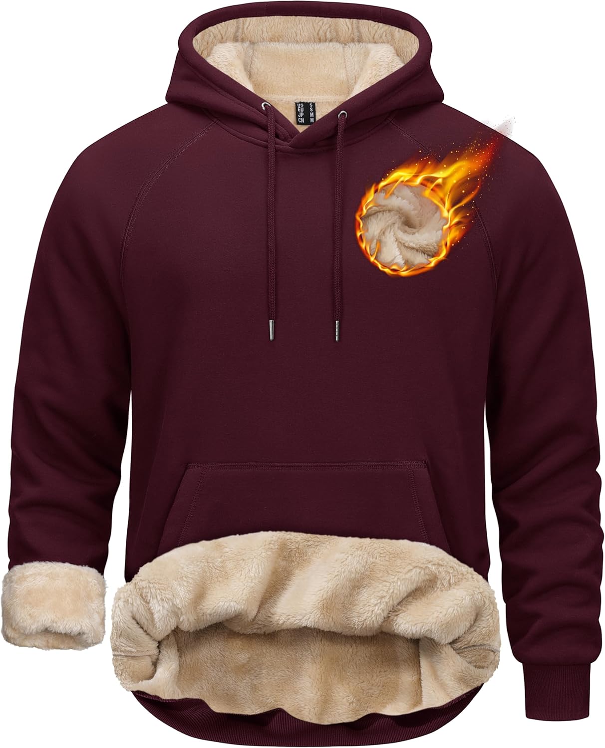 TACVASEN Men's Sherpa Lined Hoodies for Winter Warmth