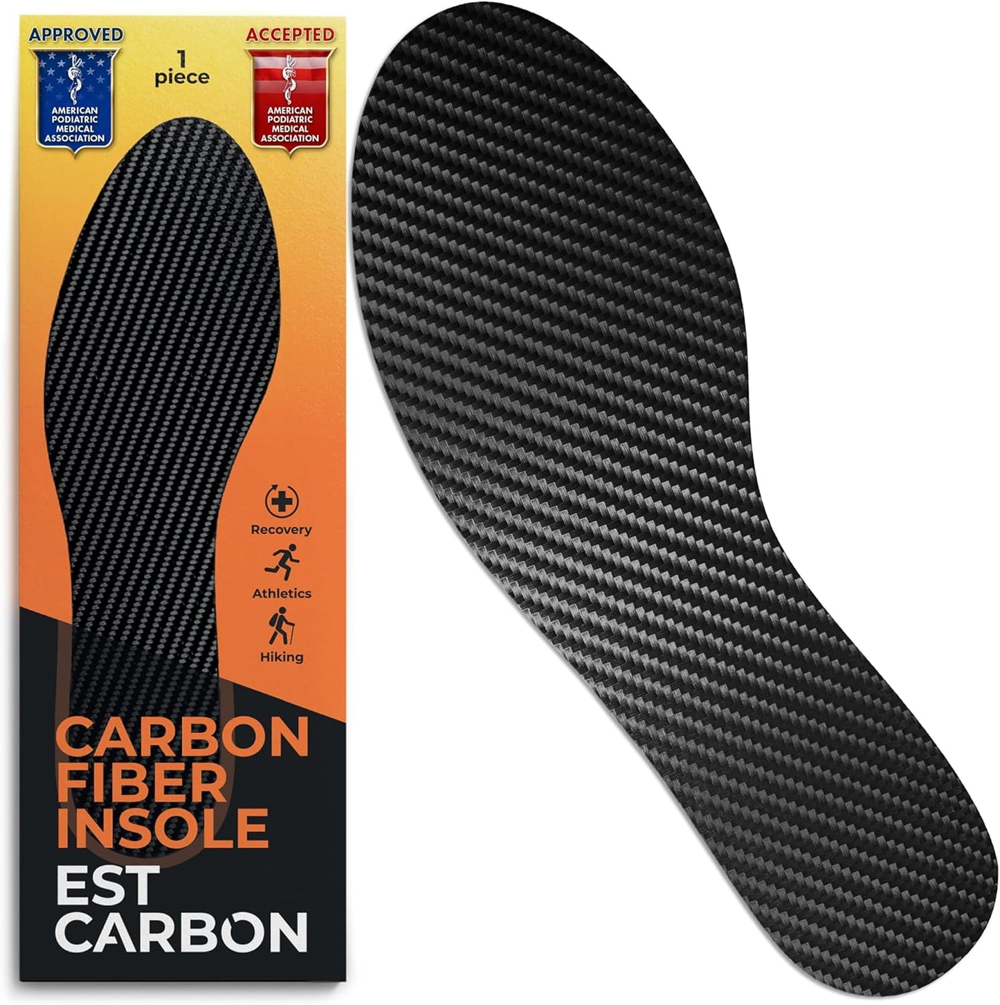 Carbon Fiber Insole for Men and Women - Unisex Orthotic Support