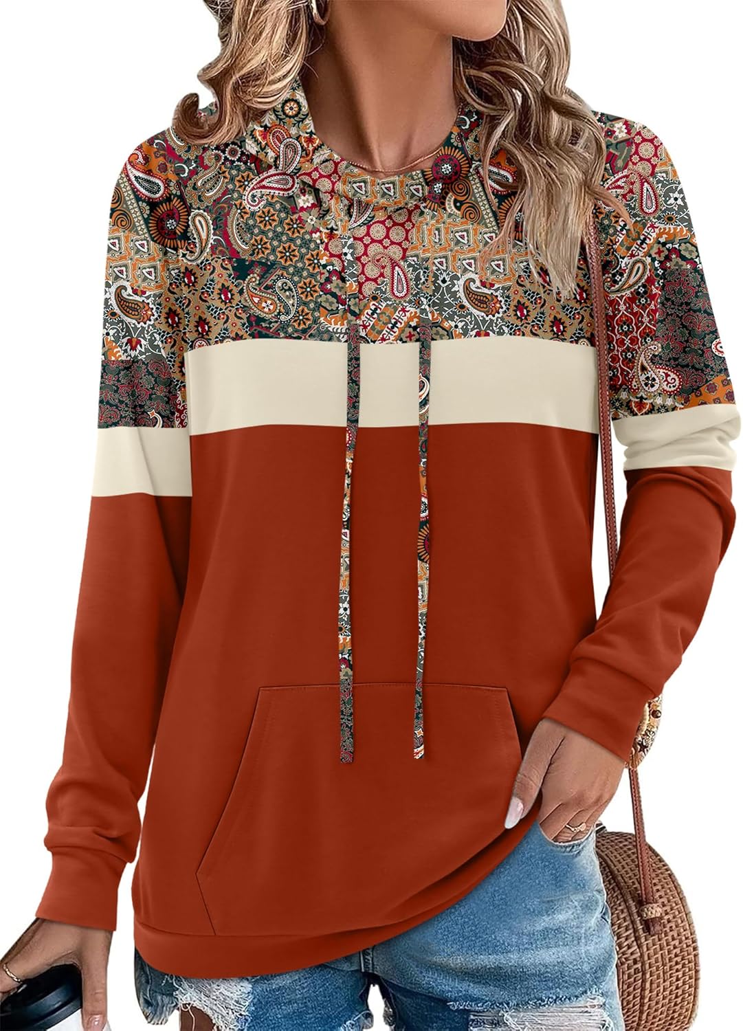 Angerella Hoodies for Women Camo Leopard Print Pullover Style