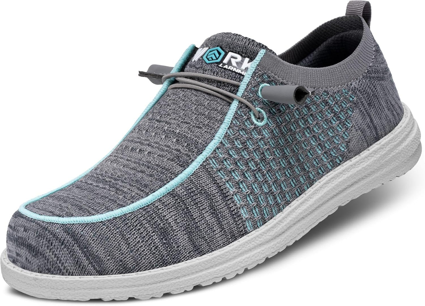 LARNMERN Steel Toe Loafers for Women - Lightweight Safety Shoes