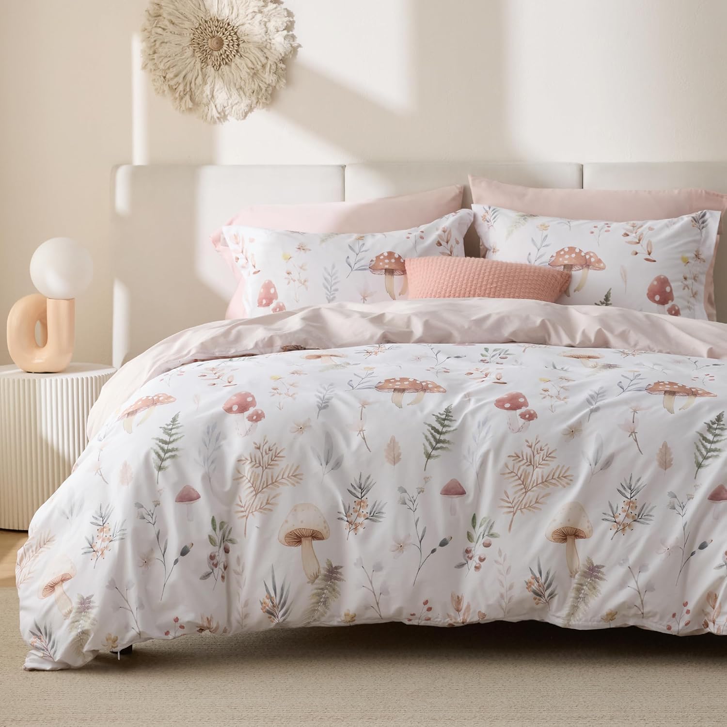 Bedsure Twin Size Duvet Cover Set - Cute Floral Design