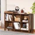 Farmhouse 6 Cube Book Shelf 47in Horizontal Cubby - Rustic Storage
