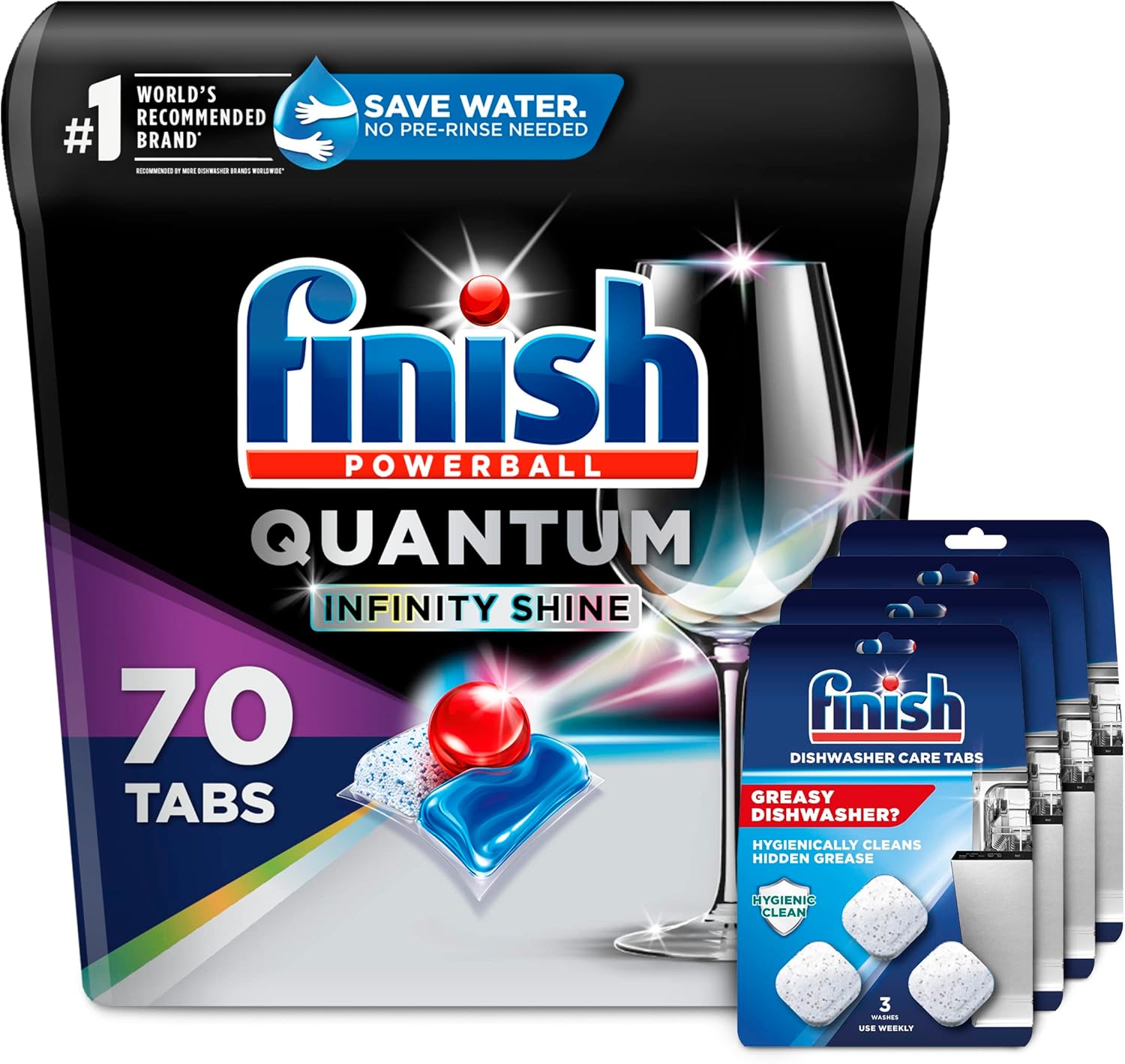 Finish Quantum Shine Dishwasher Detergent Tablets for Ultimate Clean