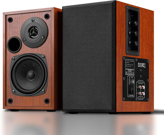 60W Powered Bookshelf Speakers with Subwoofer for Home Theater