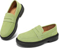 Women's Suede Penny Loafers - Lightweight Slip-On Flats for Travel