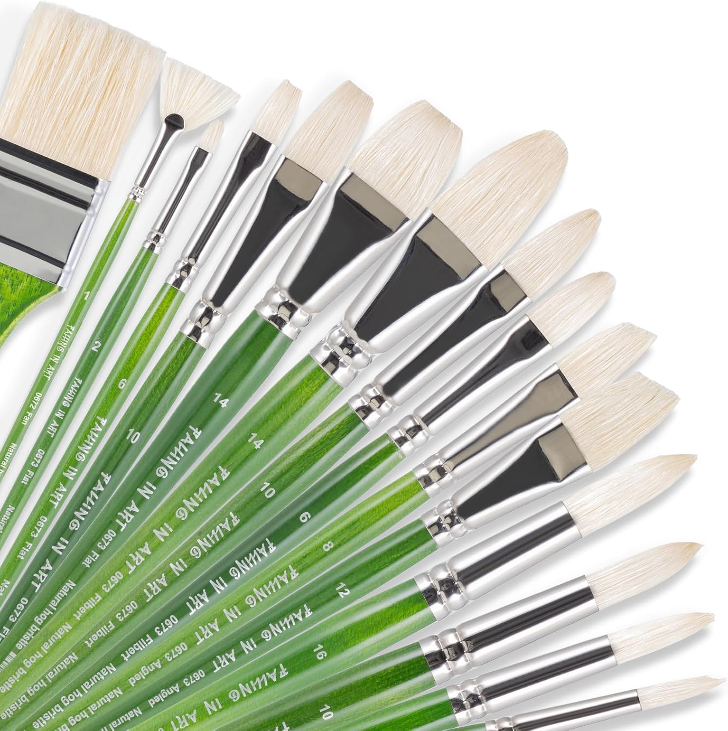 Falling in Art Natural Bristle Paintbrush Set for Artists