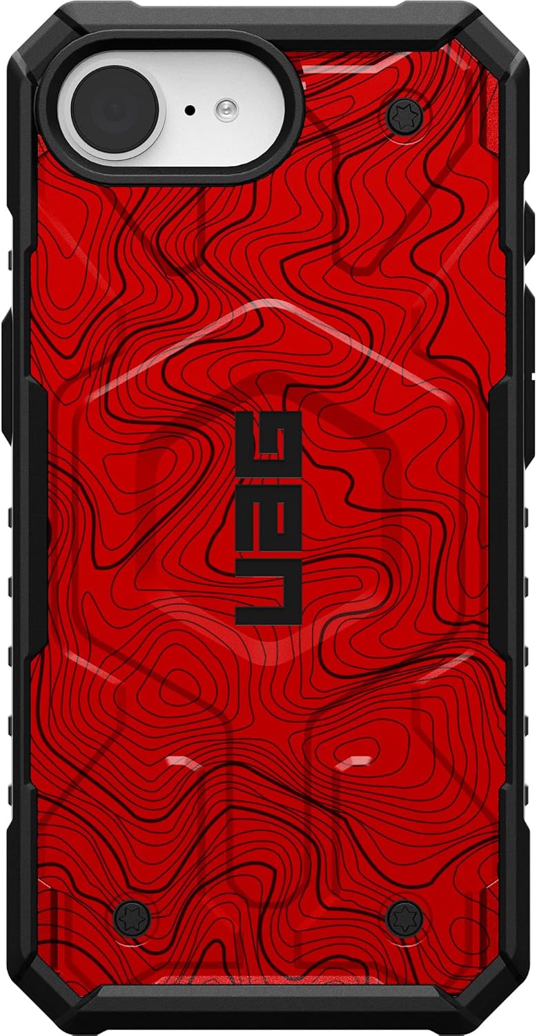 EGO TACTICAL UAG Urban Armor Gear Case for iPhone 16e - Red Topography