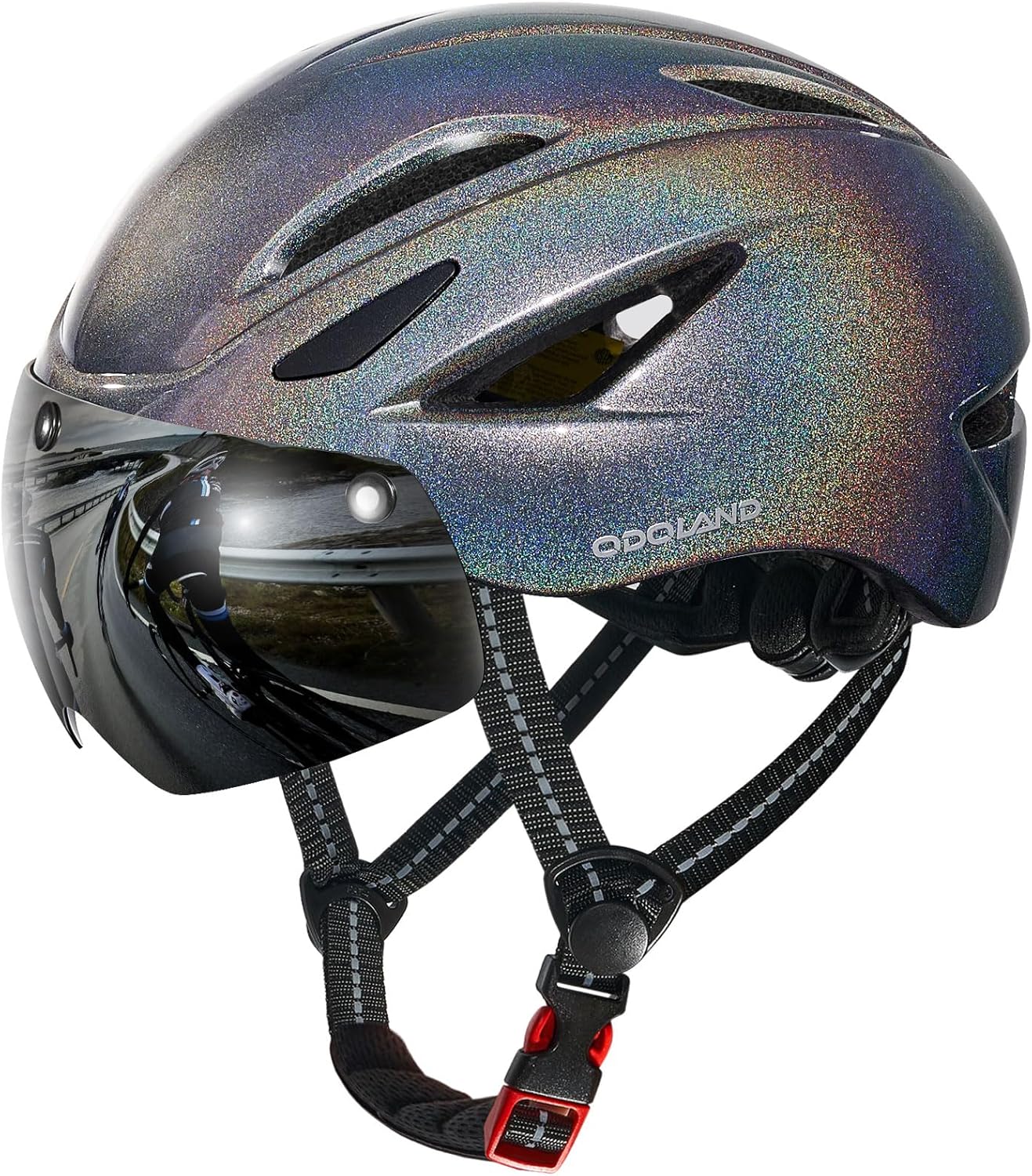 Odoland Bike Helmet with Magnetic Sun Visor for Safe Rides