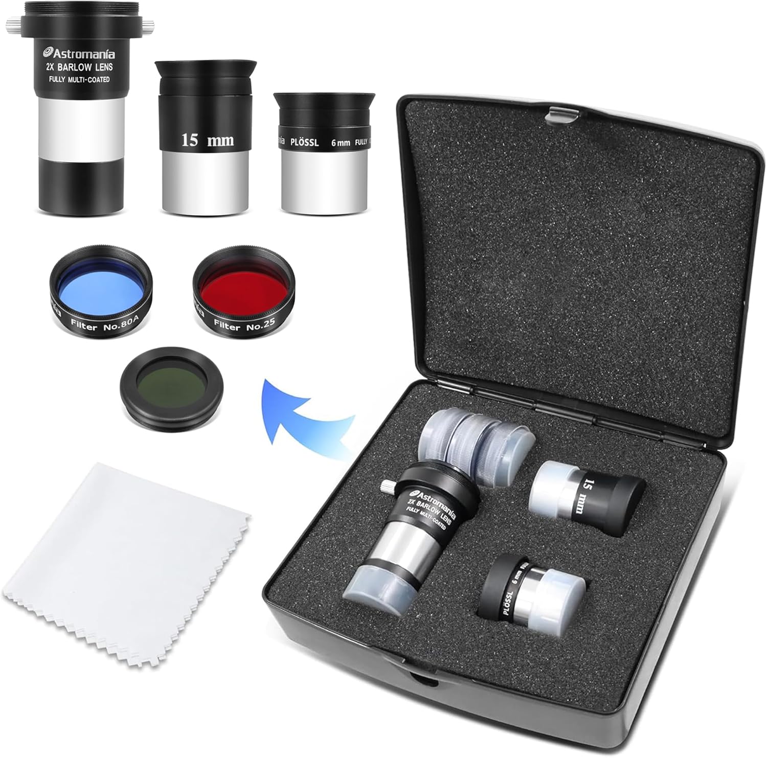 Astromania Telescope Eyepiece Set for Astronomy Enthusiasts