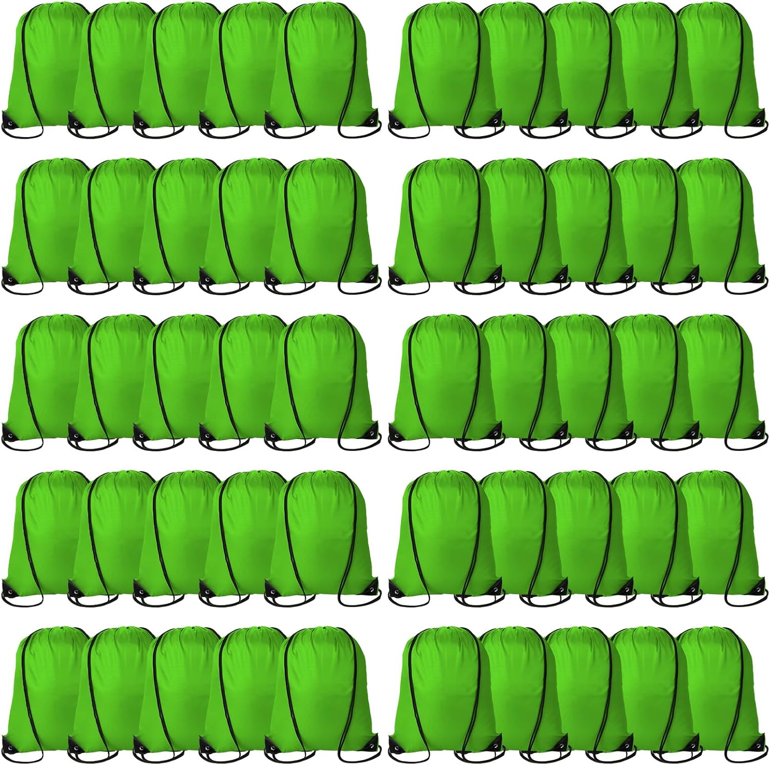 60 Pieces Drawstring Backpack Bags for Outdoor Sports Activities